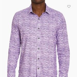 Robert Graham Men's Textured Purple Button Down Shirt